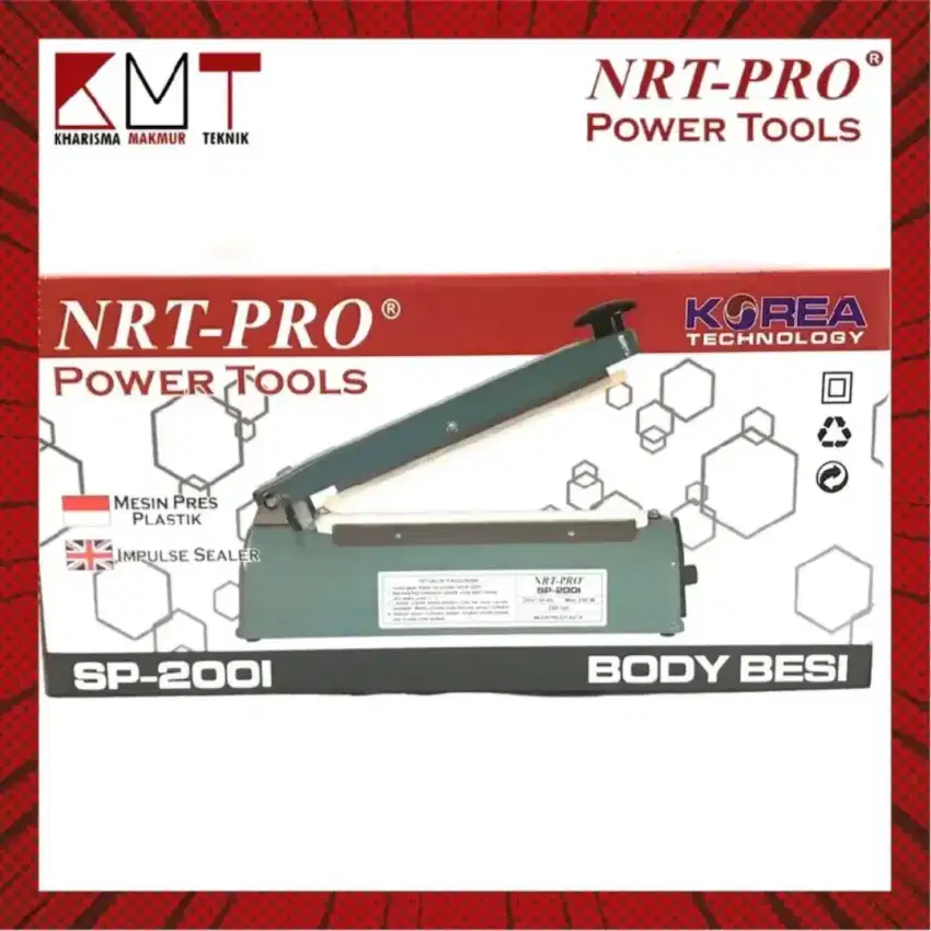 IMPULSE SEALER / MESIN PRESS PLASTIK 20 CM BODY BESI SP-200I NRT-PRO