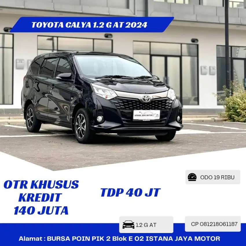 LIKE NEW Toyota Calya 1.2 G AT 2024 Hitam