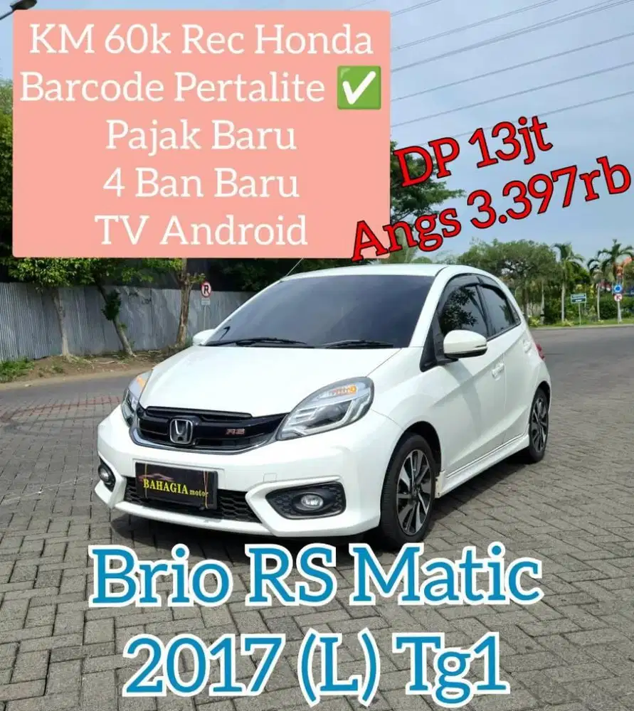(Low KM) Brio RS 2017 Matic AT CVT Putih White Agya TRD Metik 2018