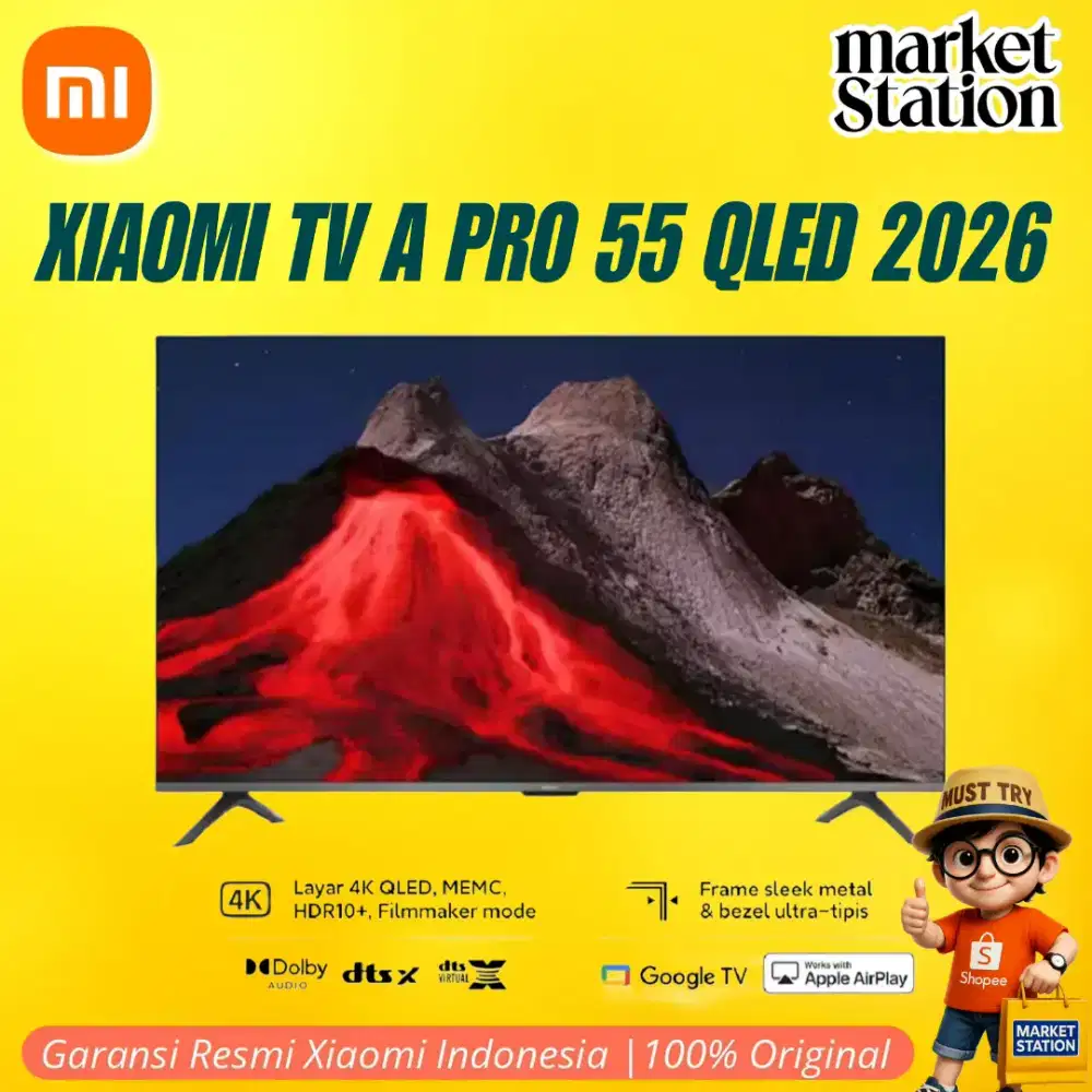 XIAOMI TV A PRO 55 INCH 2026 4K QLED GARANSI RESMI