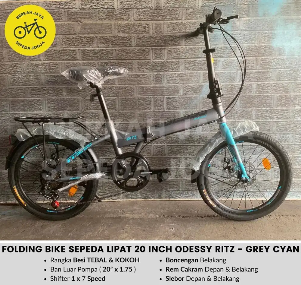 BARU Folding Bike Sepeda Lipat Size 20 inch Odessy Ritz Rem Cakram 7S