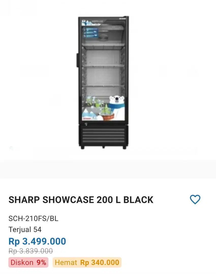 SHARP SHOWCASE 200 L BLAck