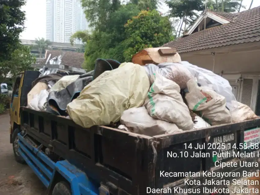 Jasa buang puing sampah proyek