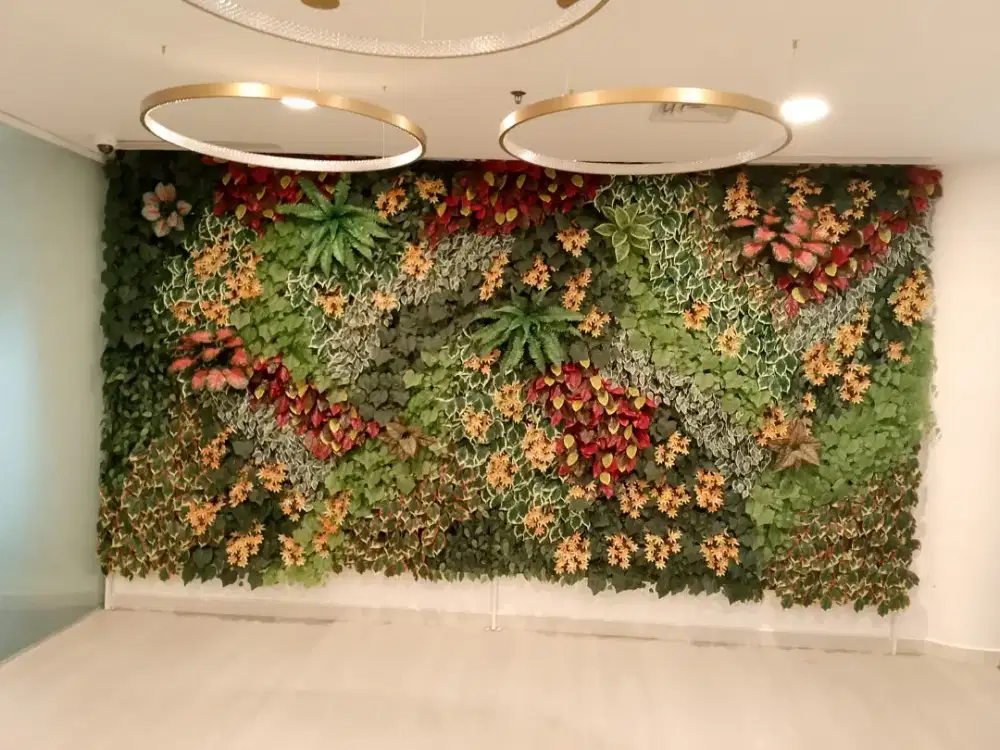 Tanaman Vertical Sintetis Dinding Taman