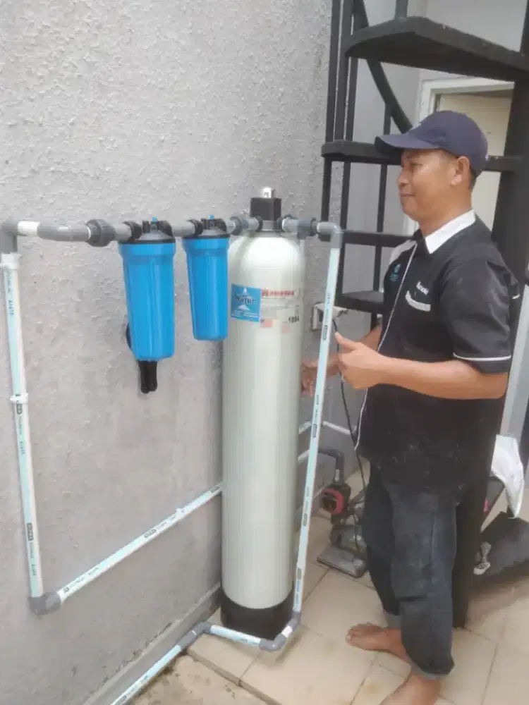 Filter saringan air sumur borr tanah / PDAM pak keruh Kuningan zat bes