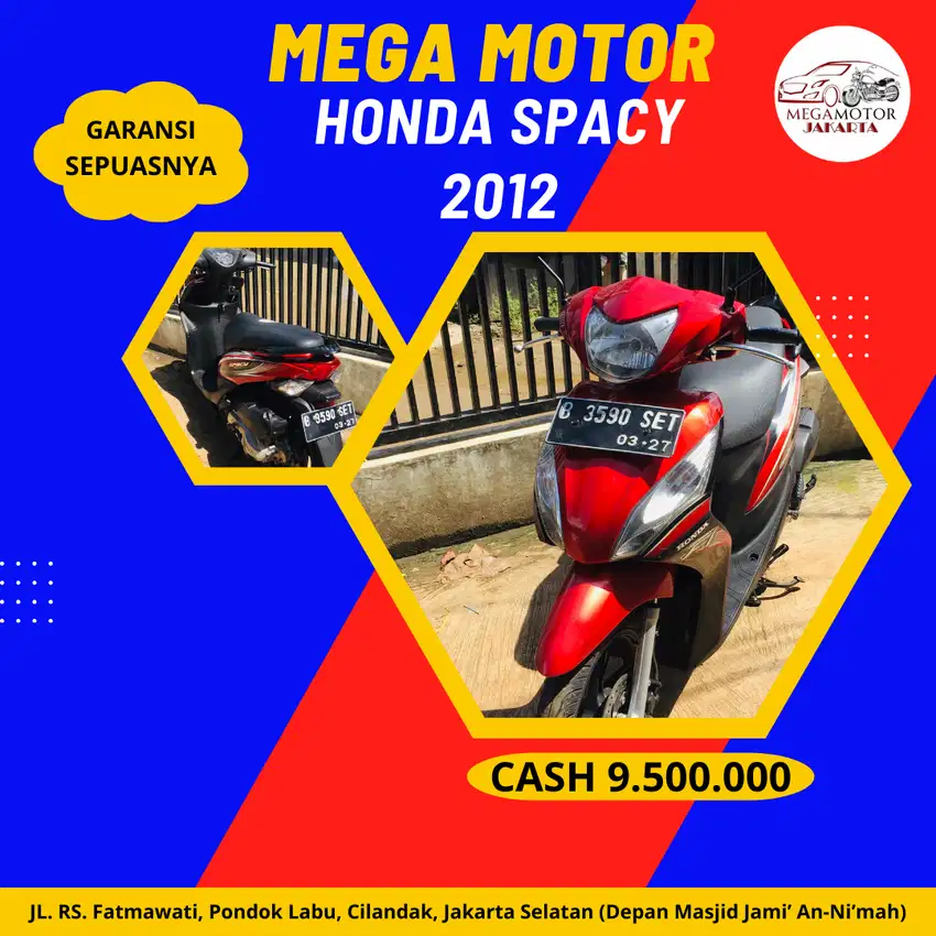 HONDA SPACY 2012 CASH KREDIT JAMINAN GARANSI SEPUASNYA