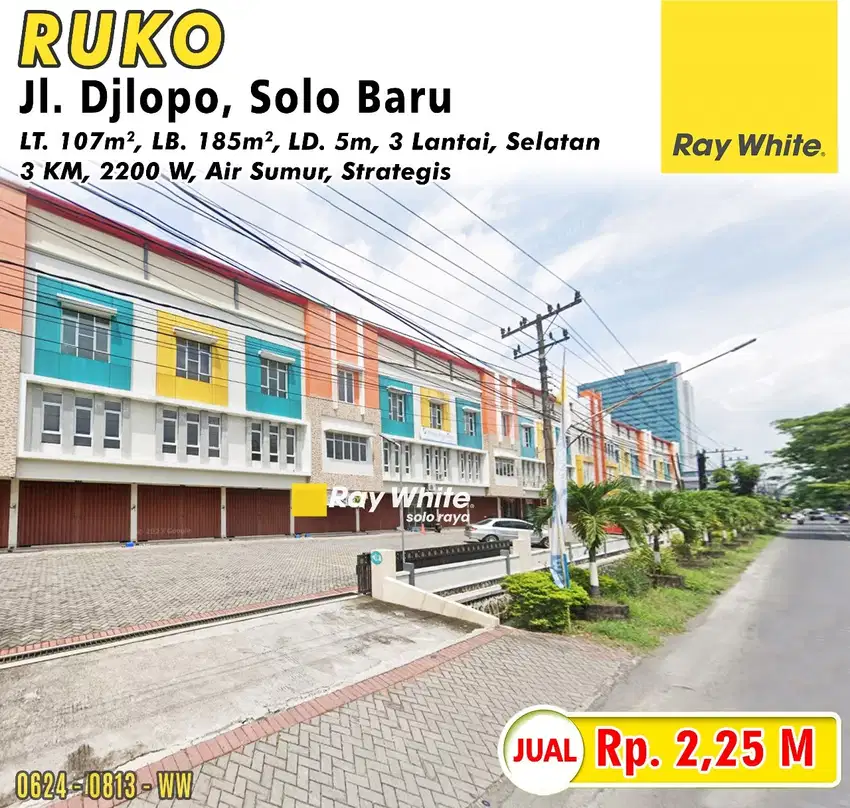 Dijual Ruko 3 Lantai Baru Kawasan Bisnis Solo Baru di Jl. Dlopo