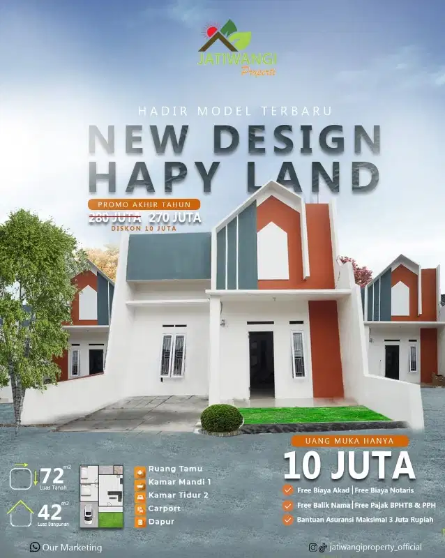 DI JUAL RUMAH MINIMALIS MURAH DI PUSAT KOTA TANJUNG SENANG