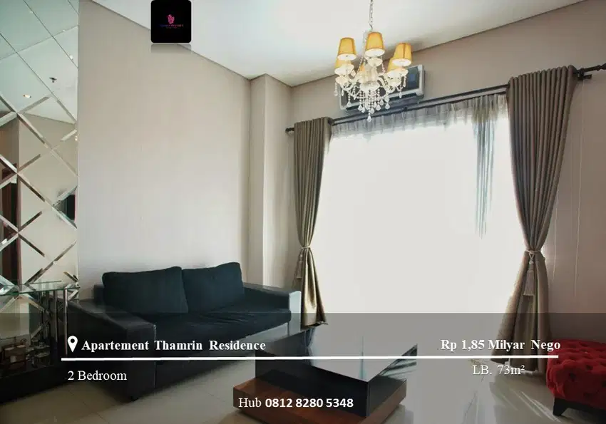 Dijual Apartement Thamrin Residence Low Floor 2BR Furnished Tower A
