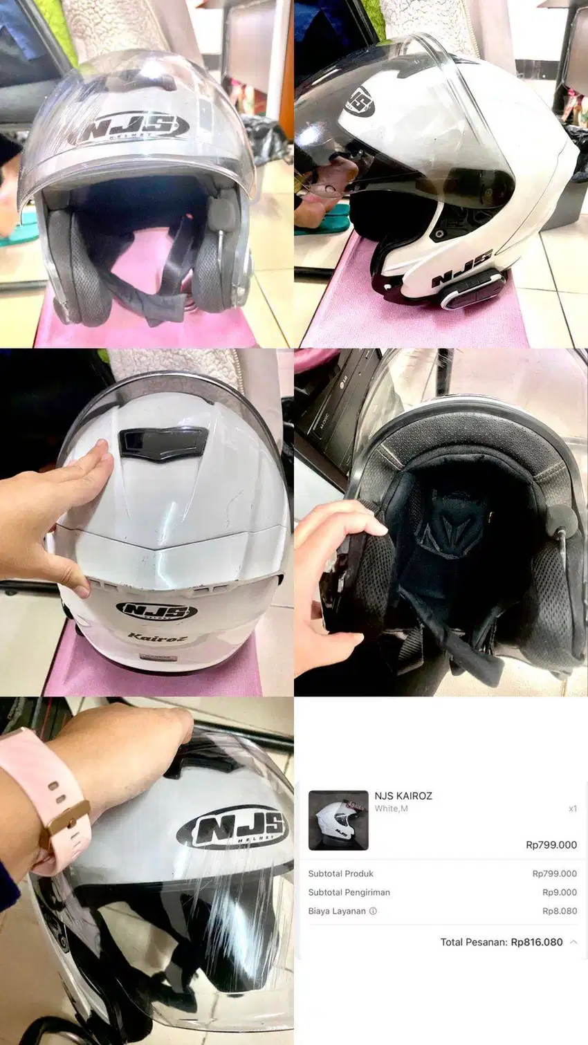 NJS PUTIH SIZE M nego tipis| helm njs putih size m |HELM NJS