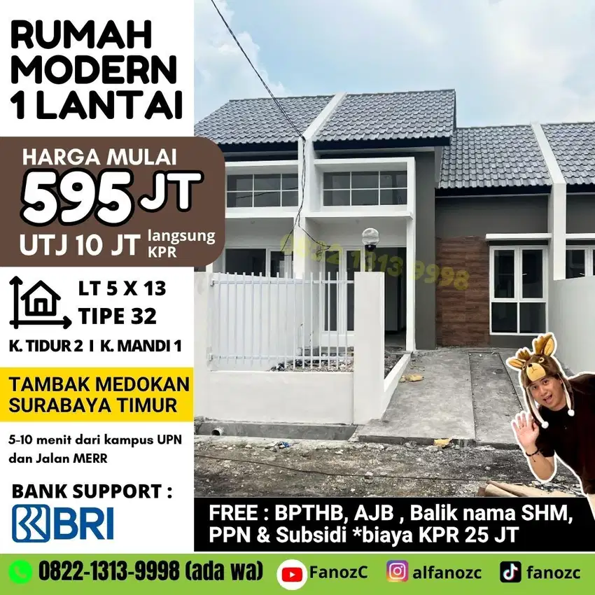 jual rumah surabaya, rumah murah, rumah siap huni, rumah minimalis 1lt
