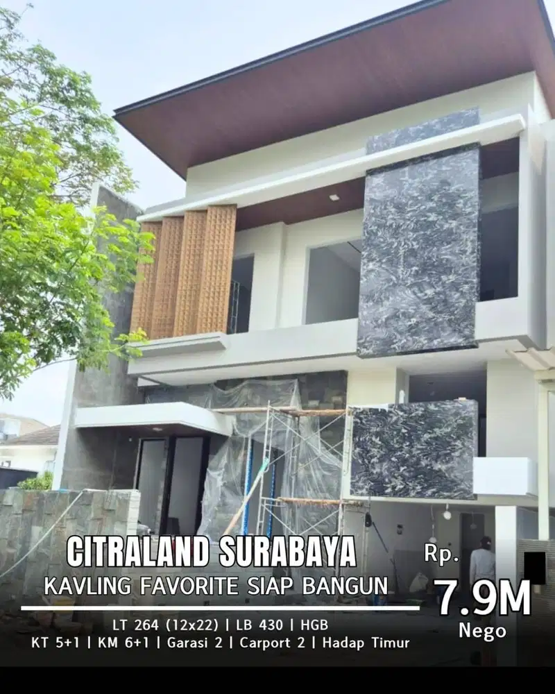 Dijual Rumah Citraland Utama Baru Gress Minimalis Modern 3 Lantai