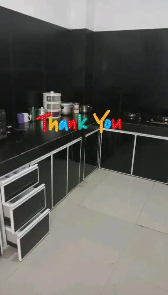 Kitchenset acp almunium fremless engsel slowmotion / bl