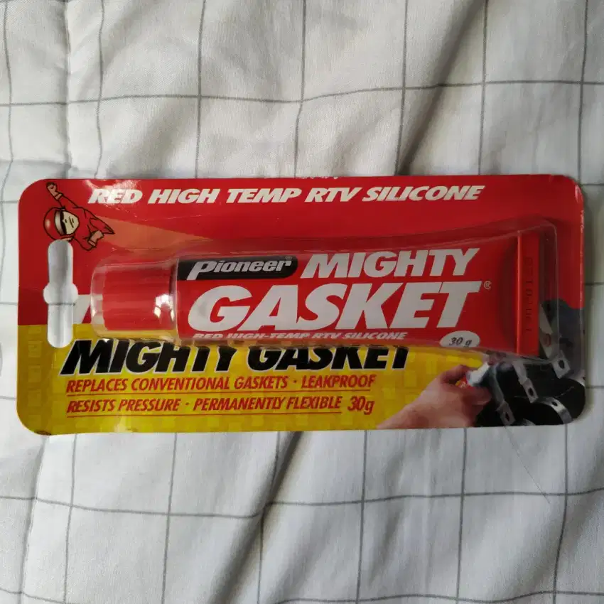 Pioneer Mighty Gasket Red High-Temp Silicone Lem Sealant Tahan Panas