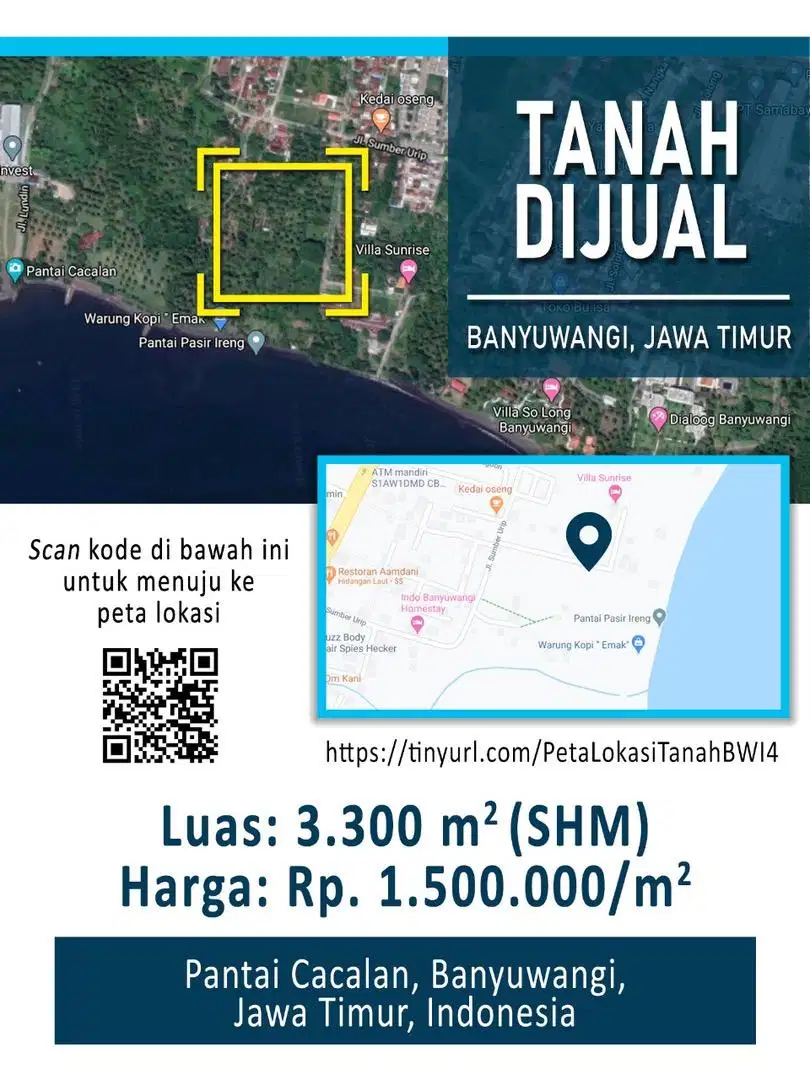 Tanah di pantai Banyuwangi