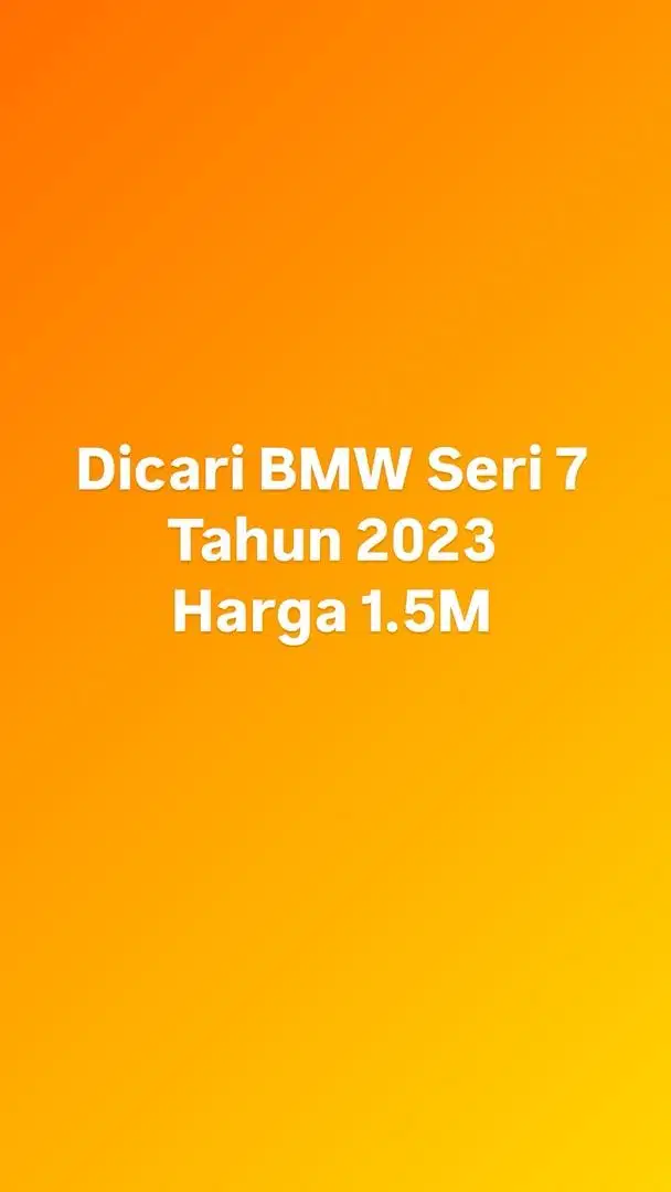 Dicari BMW Seri 7 2023
