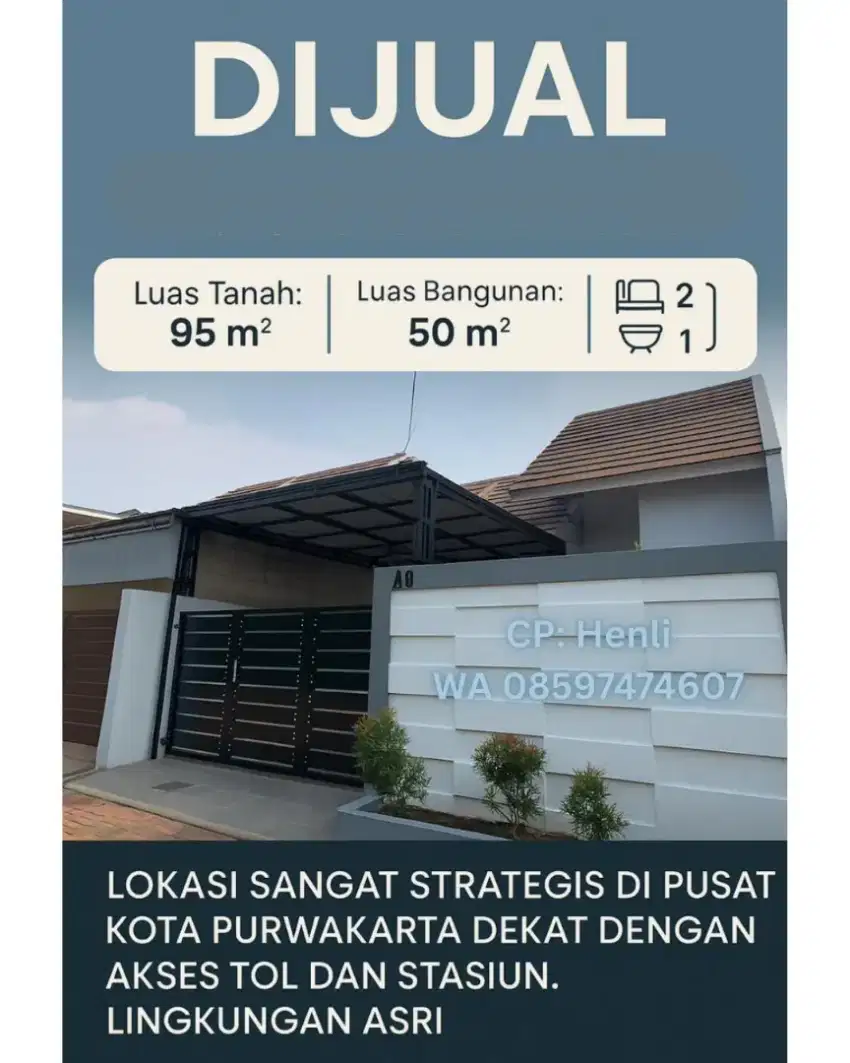 Rumah Cluster di Pusat Kota Purwakarta