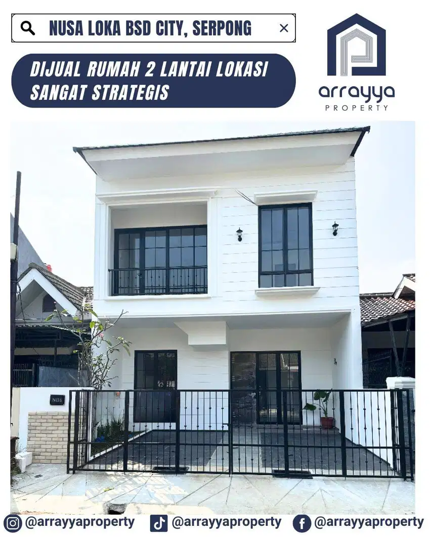 RUMAH CANTIK DAN AESTHETIC DI NUSA LOKA BSD CITY ,HRB144