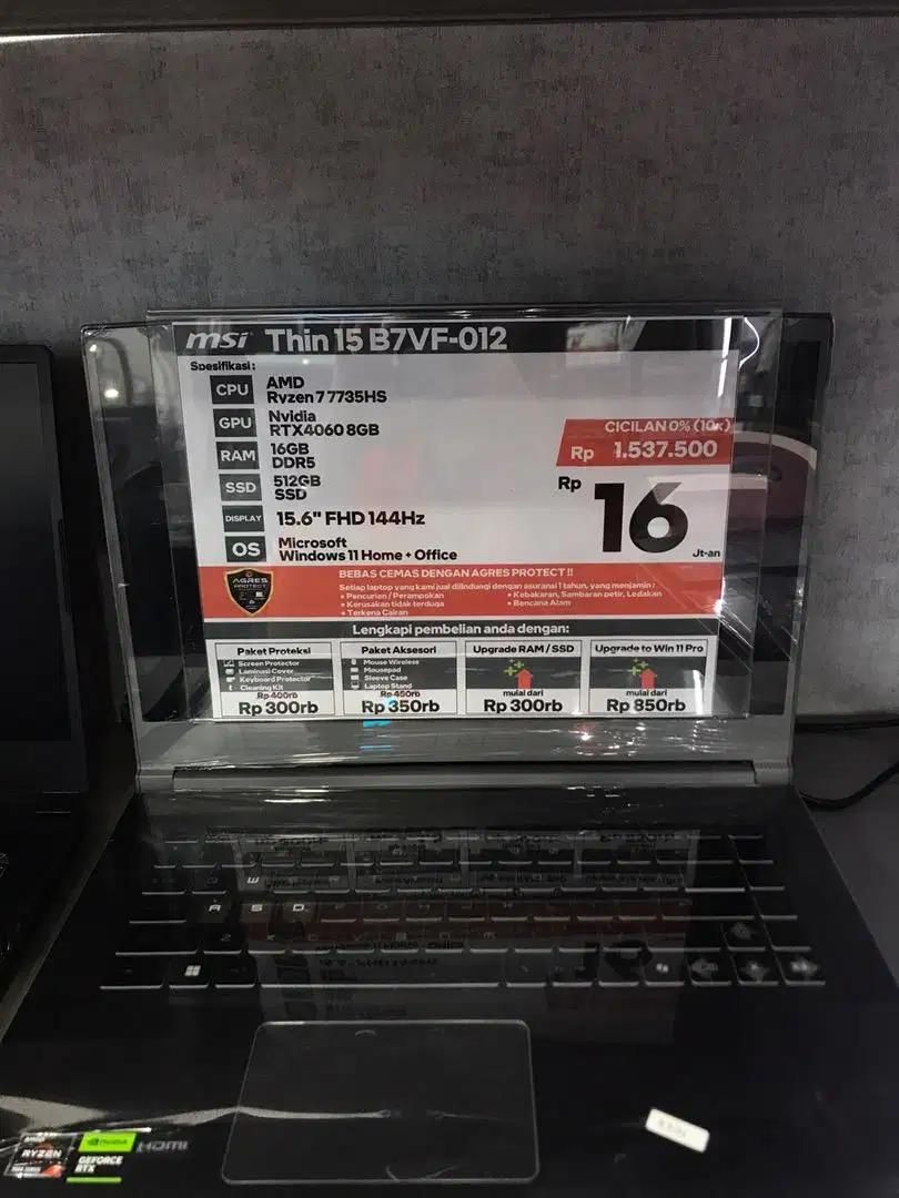 KREDIT LAPTOP MSI Thin 15 B7VF 012 cicilan tanpa kartu kredit bunga %