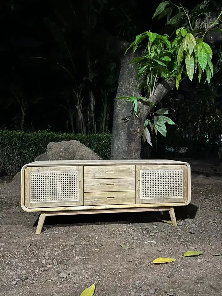 Meja tv retro jati tua