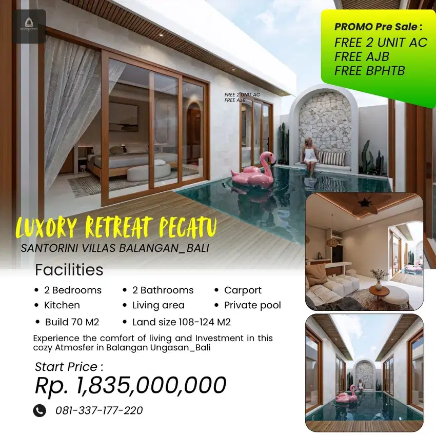Villa Konsep Santorini Pecatu Bali