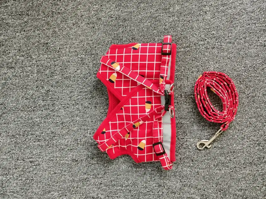 Tali Tuntun Harness Tali Kucing Anjing Model Rompi Cat Leash Dog Leash