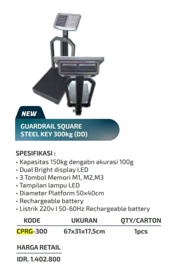 Timbangan digital 300 kg Murah Original Sojikyo