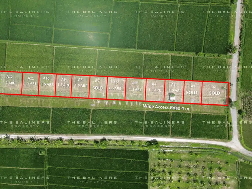 LAND WITH RICE FIELD AND OCEAN VIEWS IN KERAMBITAN, TABANAN
