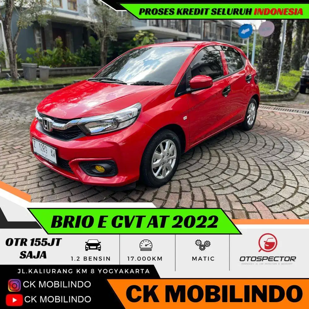(Km17rb) All New Brio E CVT Matic 2022 ISTIMEWA Kredit Murah