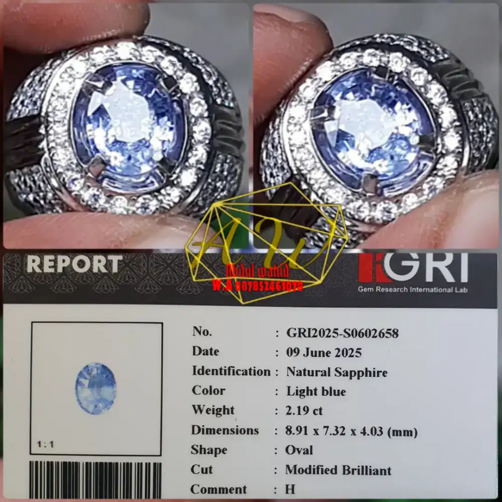 BLUE SAPPHIRE SRILANKA 2.19CARAT GOOD LUSTER