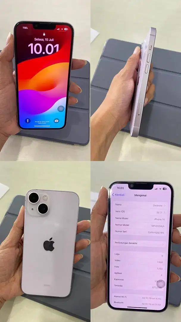 Iphone 14 128GB purple mulus bgt