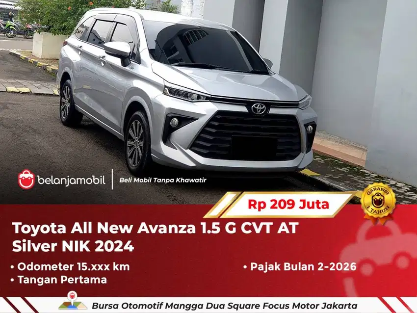 [ WARRANTY ] Toyota All New Avanza 1.5 G CVT AT Silver NIK 2024/2025
