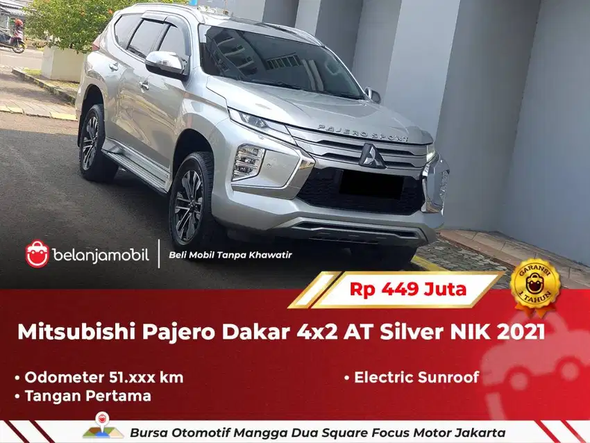 [ WARRANTY ] Mitsubishi Pajero Dakar 4x2 AT Sunroof Silver 2021/2022