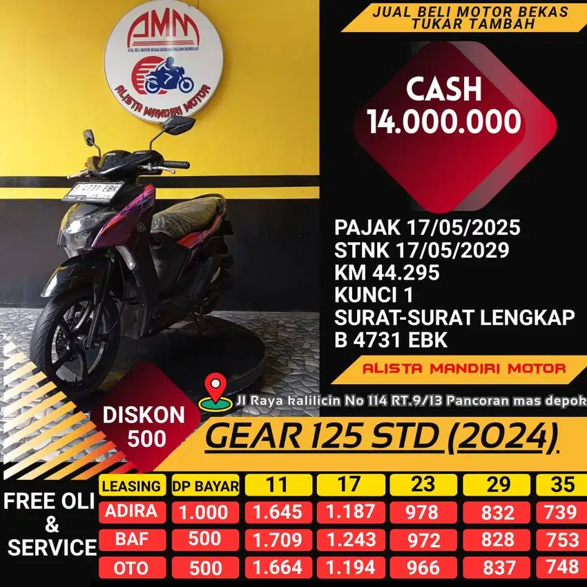 GEAR STD 125 2024/ DP500RB BAWA PULANG !!