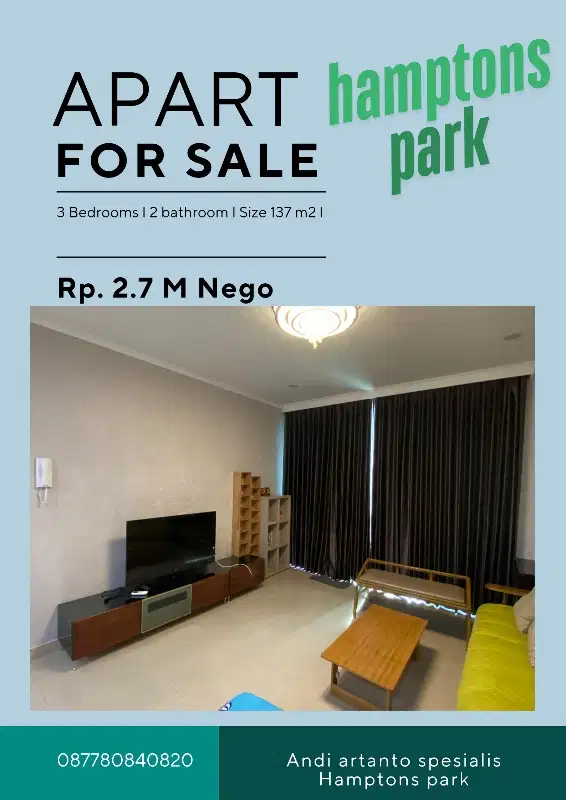 Spesialis apartement Hamptons park 3 bed private lift