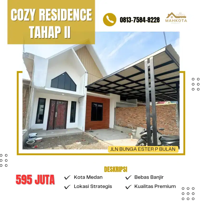 RUMAH MODEL SCANDINAVIAN UKURAN 6X18 TIPE 60