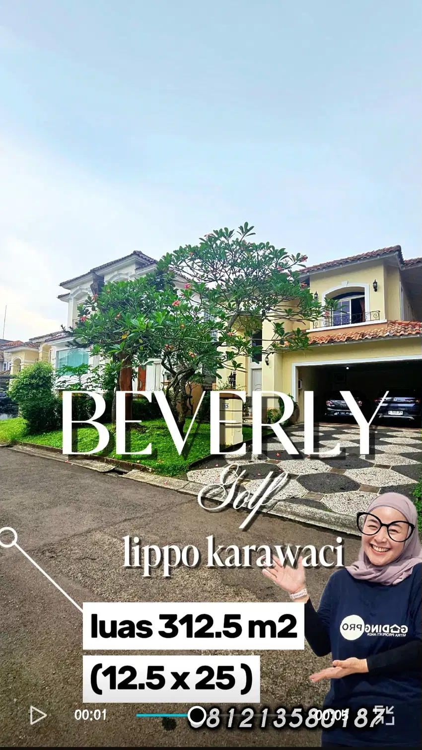 Dijual rumah super murah di Beverly Golf lippo karawaci