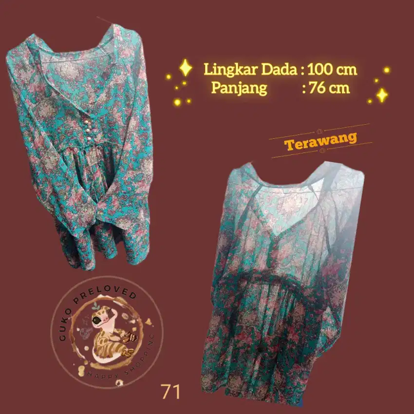 Part 1 Blouse Atasan Wanita Atasan Preloved - Second Hand
