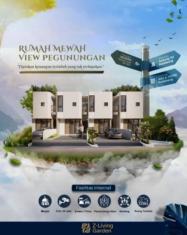 PROMO SPESIAL RUMAH Z-LIVING GARDEN PAKET BUNDLING TANAH BANGUNAN