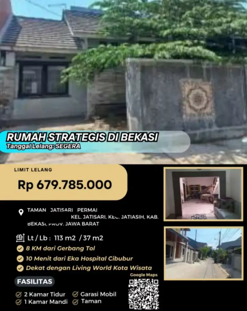 Dijual Rumah Taman Jatisari Permai Jatiasih