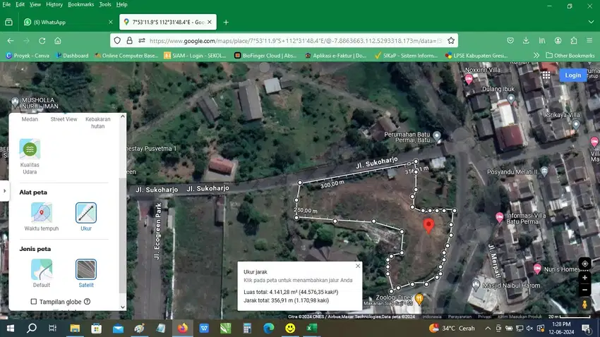 Dijual Tanah Lokasi Strategis Dekat Tempat Pariwisata BNS Malang