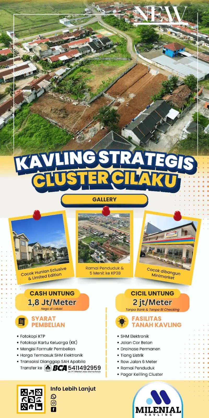 Tanah Kavling Cluster Cilaku, Dekat KP3B, RSUD Banten, Polda.