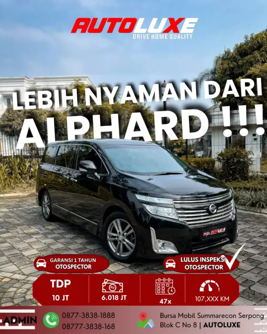 LOW KM!! NISSAN ELGRAND HWS AT 2011 FULL RECORD