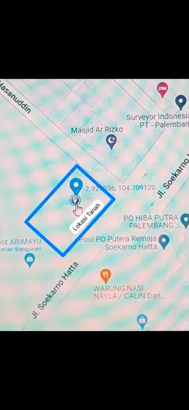 Dijual Tanah Sangat Strategis, Sukarami Palembang