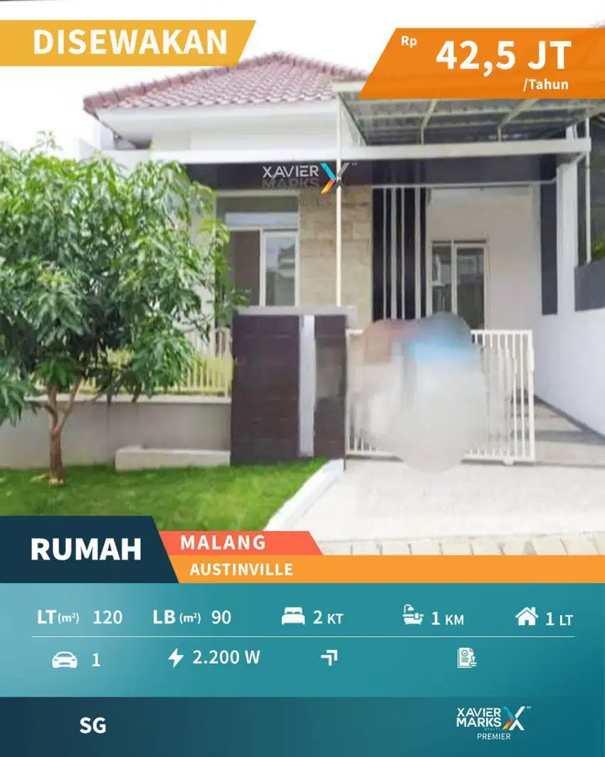 Disewakan Rumah Siap Huni di Austinville, Dieng Malang
