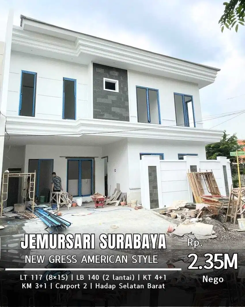 Dijual Rumah Baru American Style Jemursari