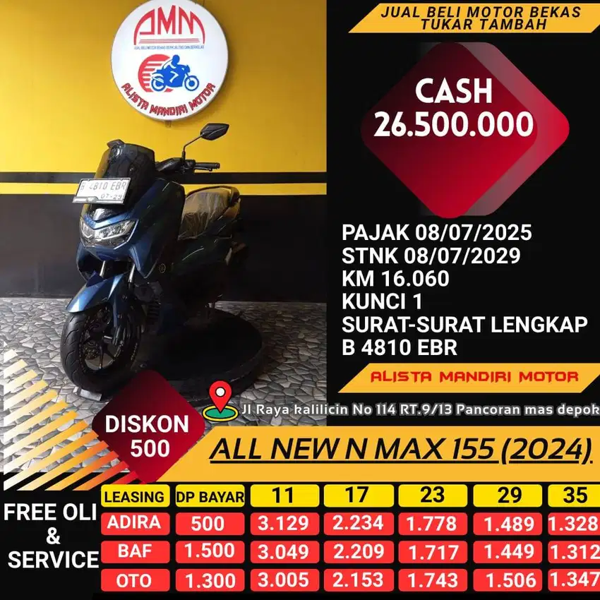 ALL NEW N MAX 155 2024/ KM 10RB RASA BARU /DP 500RB AJA