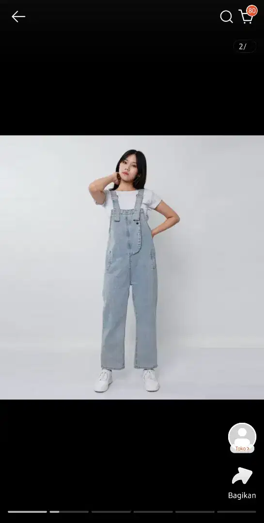 Overall celana brand VIxxxN sudah di potong bawahnya size Xl