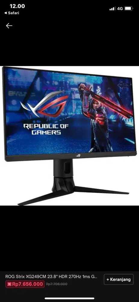 SECOND MONITOR ASUS ROG TRIX