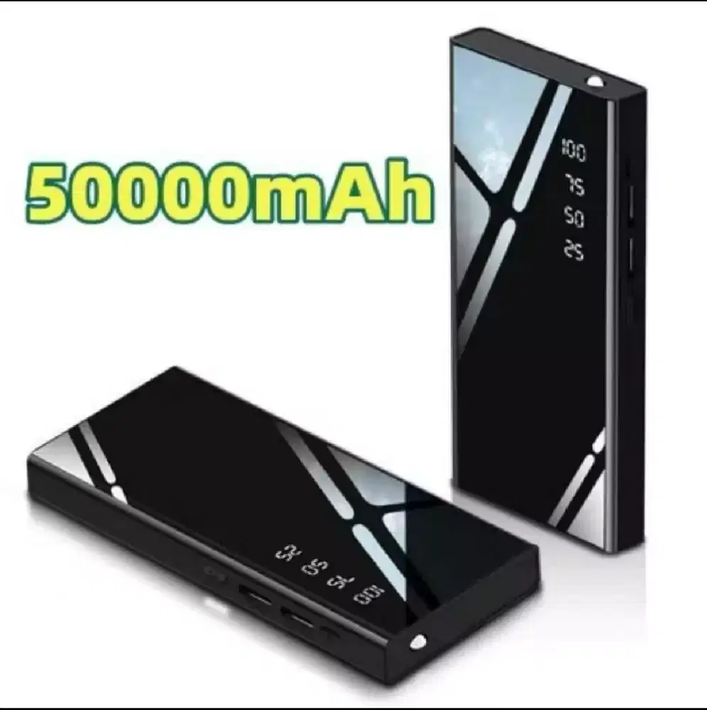 Powerbank 50000 mah 2 usb portable fast charging digital full capacity